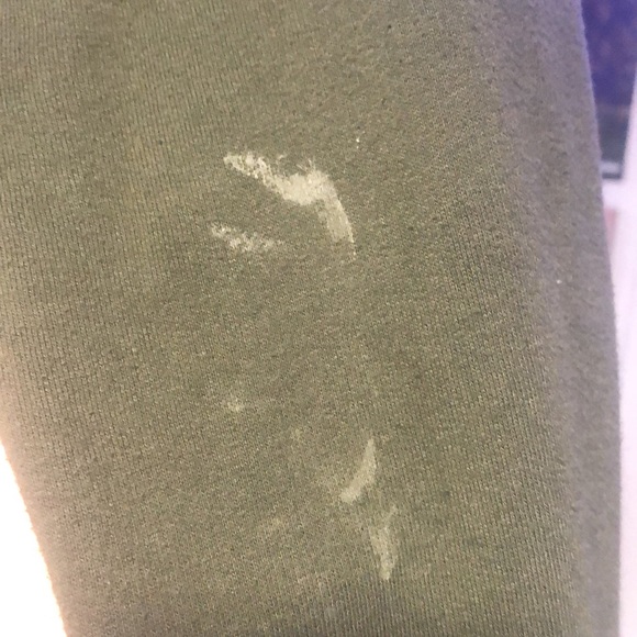 PINK Victorias Secret size XS army green zip up hoodie. - Picture 4 of 5